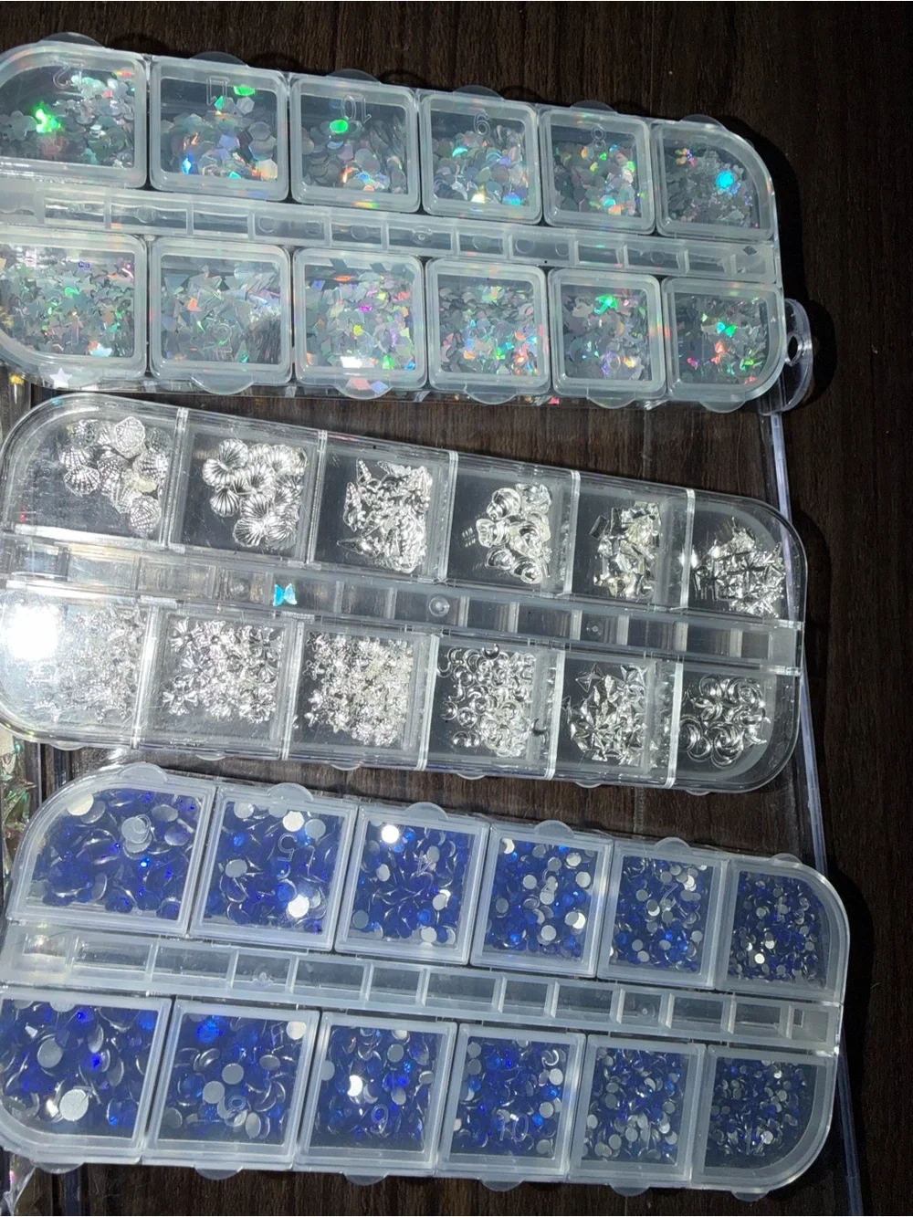 HUGE collection of nail art supplies rhinestones , crystals , hello kitty& more